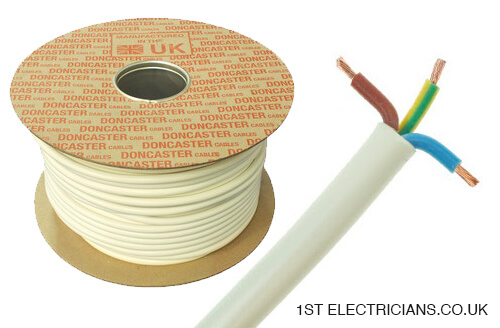 flex cable size 1st electricians