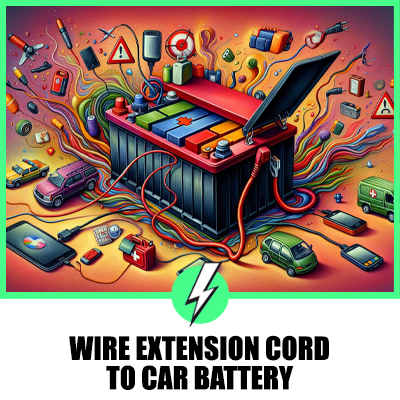 Wire Extension Cord to Car Battery